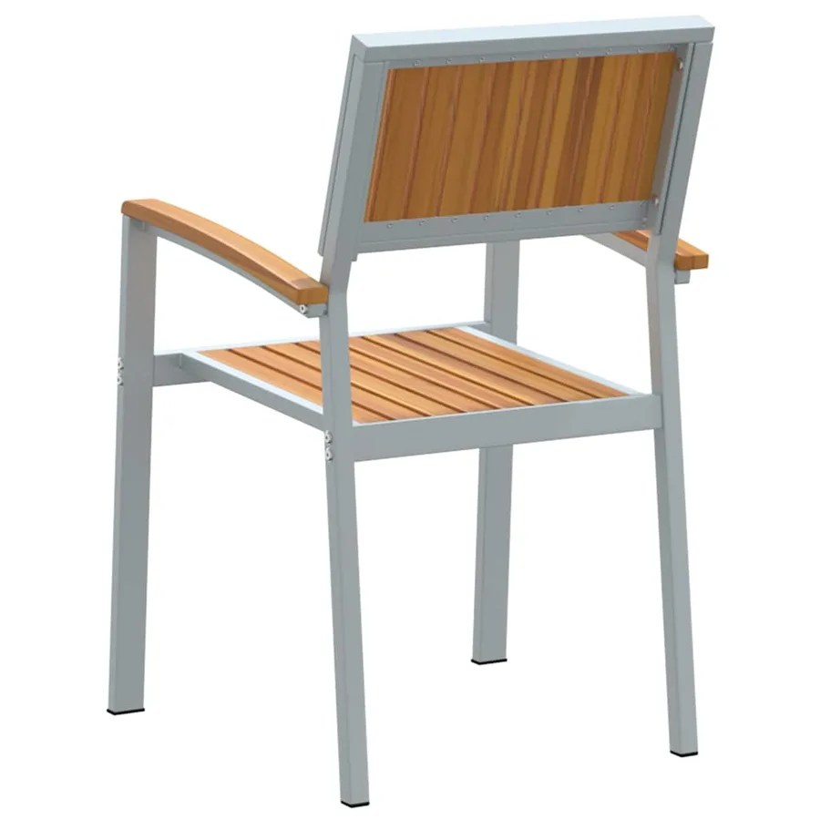 Chaise empilable 8 pcs Marron 56 x 57 x 87 cm - 7