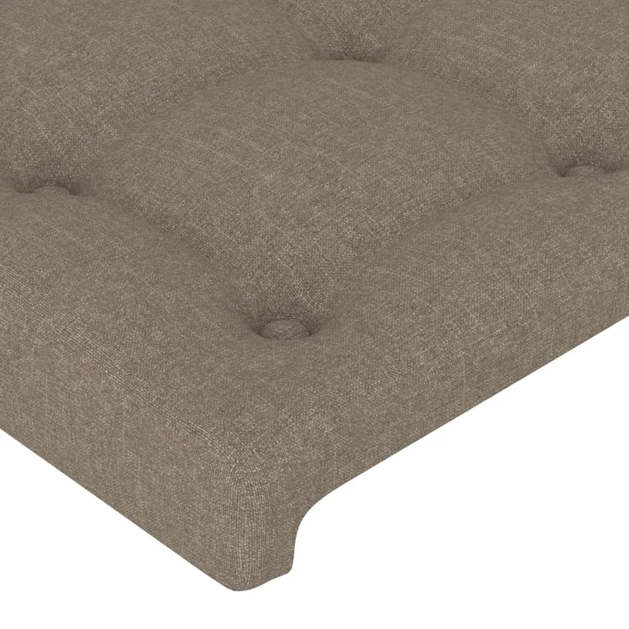 Tête de lit à LED Taupe 200x5x78/88 cm Tissu - 5