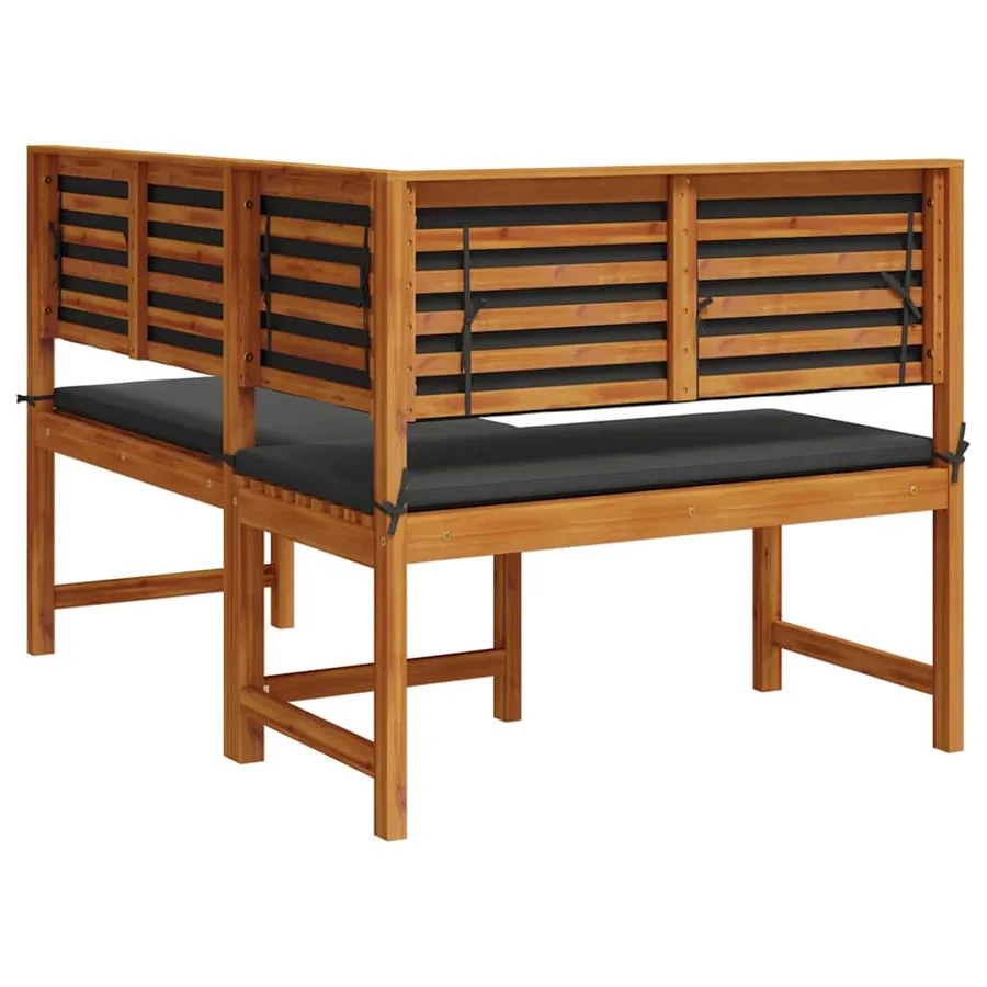 Chaise de jardin Marron 140 x 100 x 91cm Bois d'acacia massif - 4