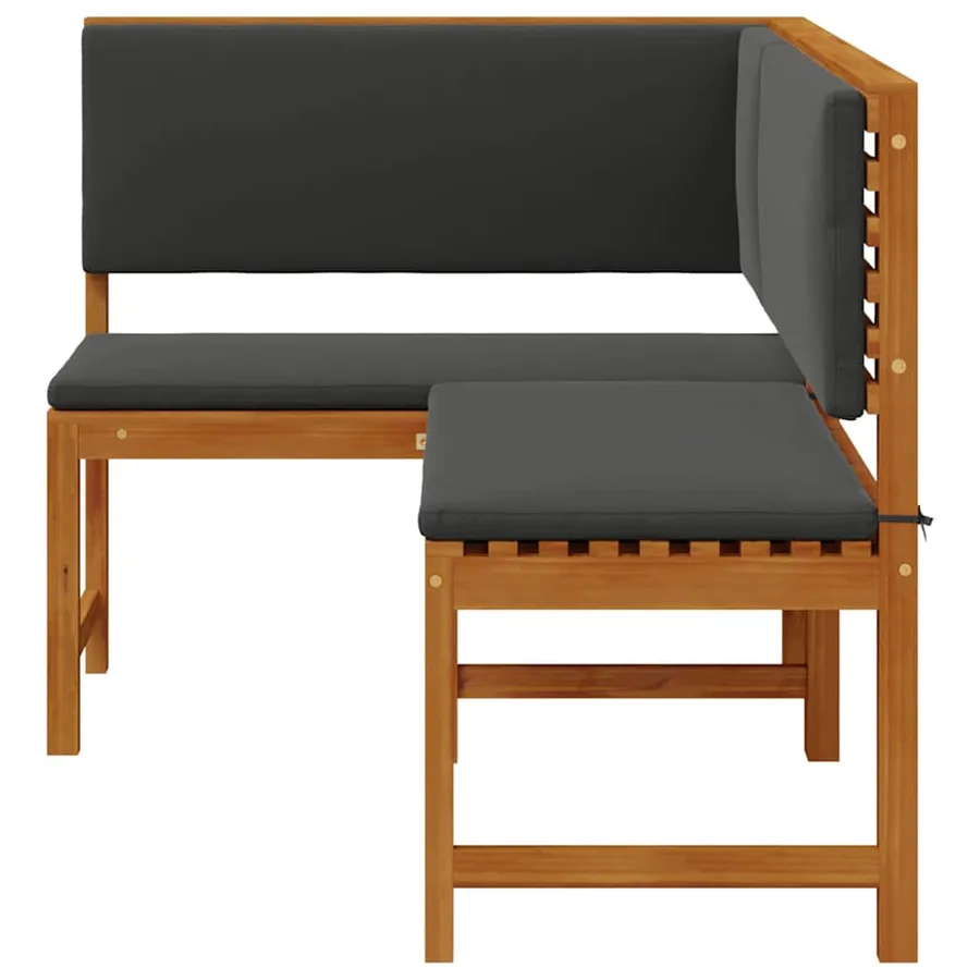 Chaise de jardin Marron 140 x 100 x 91cm Bois d'acacia massif - 6