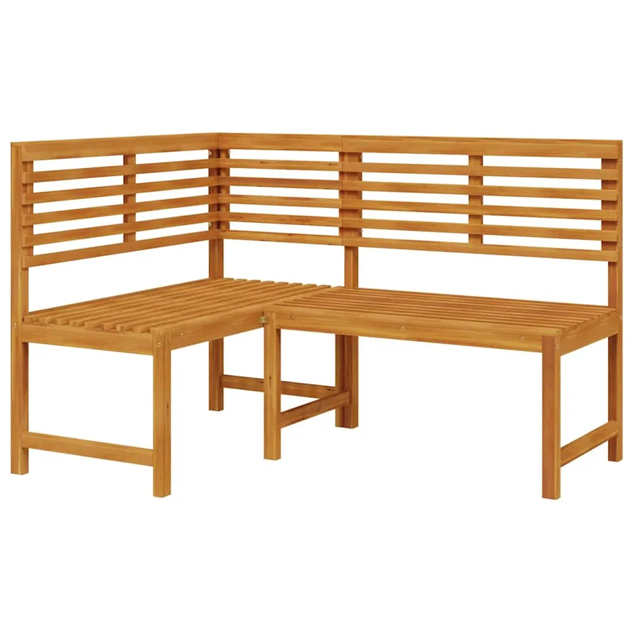 Ensemble de banc de jardin 3 pcs Marron Bois d'Acacia Massif - 5