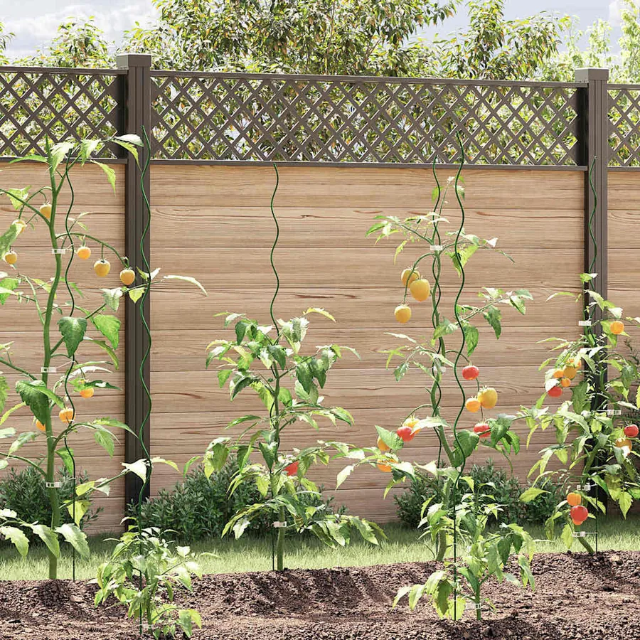Soutien de plante 5 pcs Vert 150 x 0,6 x 0,6 cm Acier