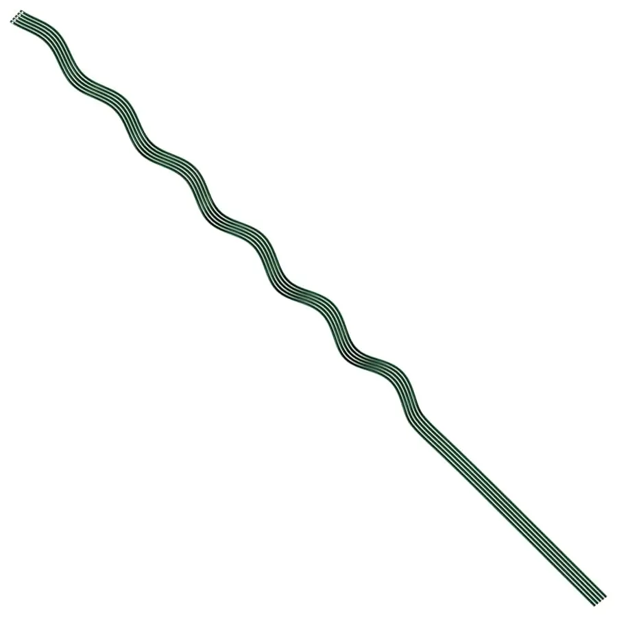 Soutien de plante 5 pcs Vert 150 x 0,6 x 0,6 cm Acier - 9
