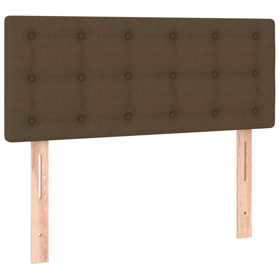 Tête de lit à LED Marron Foncé 100x5x78/88 cm Tissu - 4