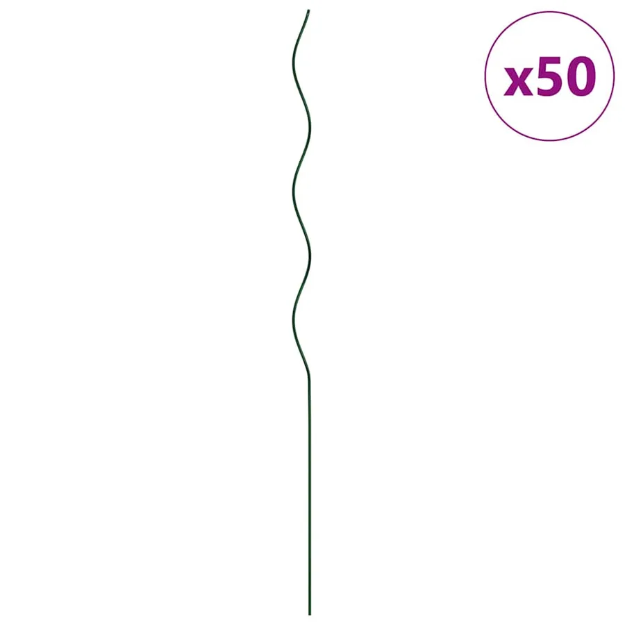 Soutien de plante 50 pcs Vert 110 x 0.6 x 0.6 cm Acier - 3