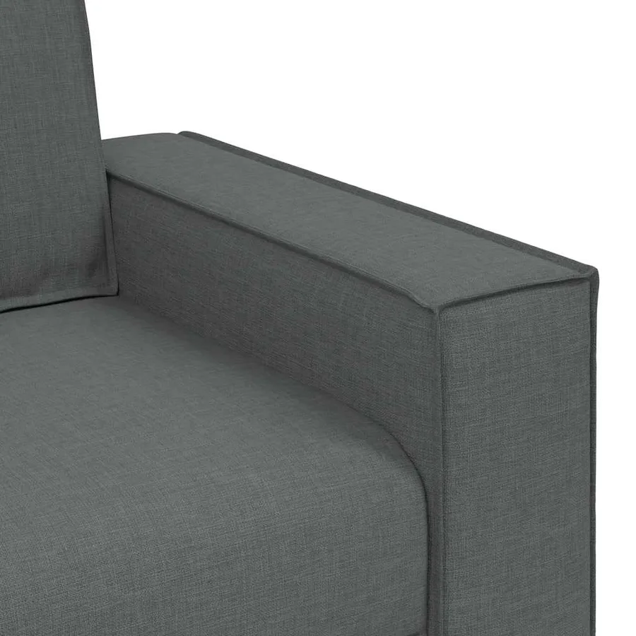 Canapé 3 places Gris foncé 220x78x84 cm Tissu - 7