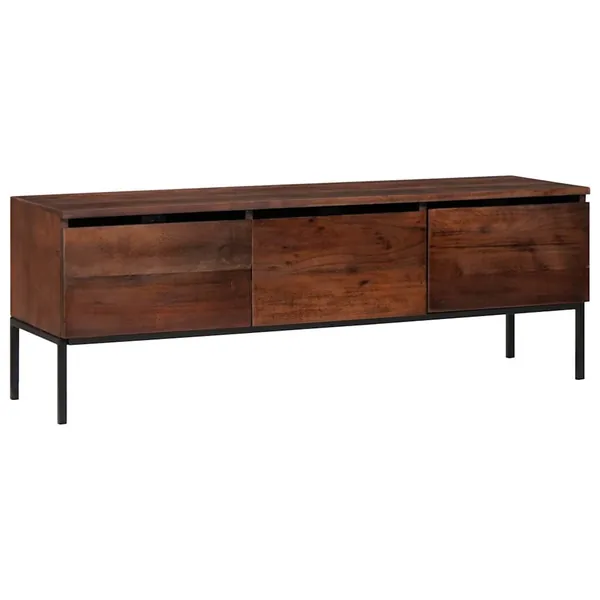 Meuble TV marron miel 110 x 30 x 36 cm Bois d'acacia massif