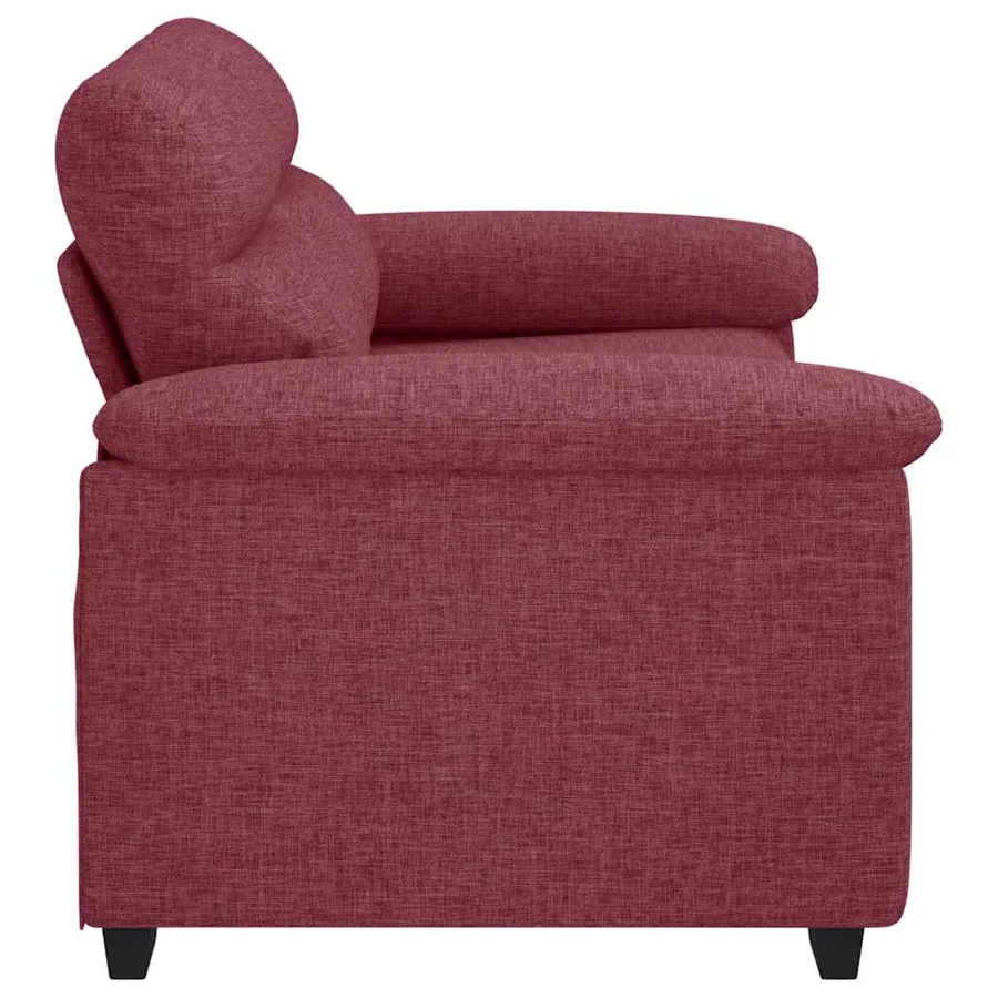 Canapé 2 places rouge vin 160 x 81 x 84 cm en tissu - 5