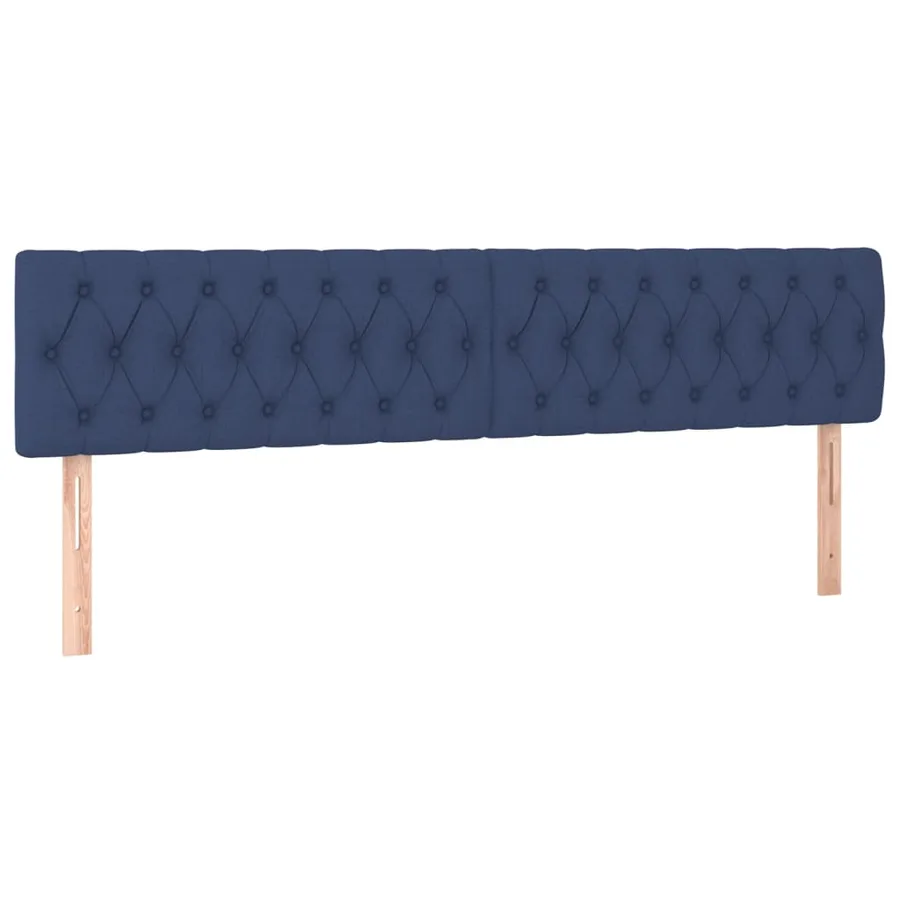Tête de lit à LED Bleu 200x7x78/88 cm Tissu - 4