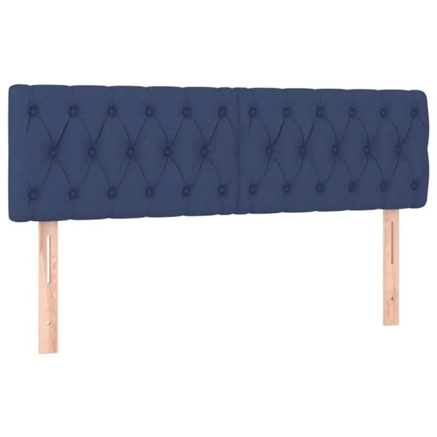 Tête de lit à LED Bleu 160x7x78/88 cm Tissu - 4