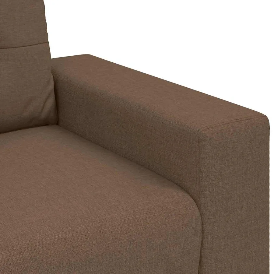 3-Seater Sofa Brown 180 cm Fabric - Untranslated - 7