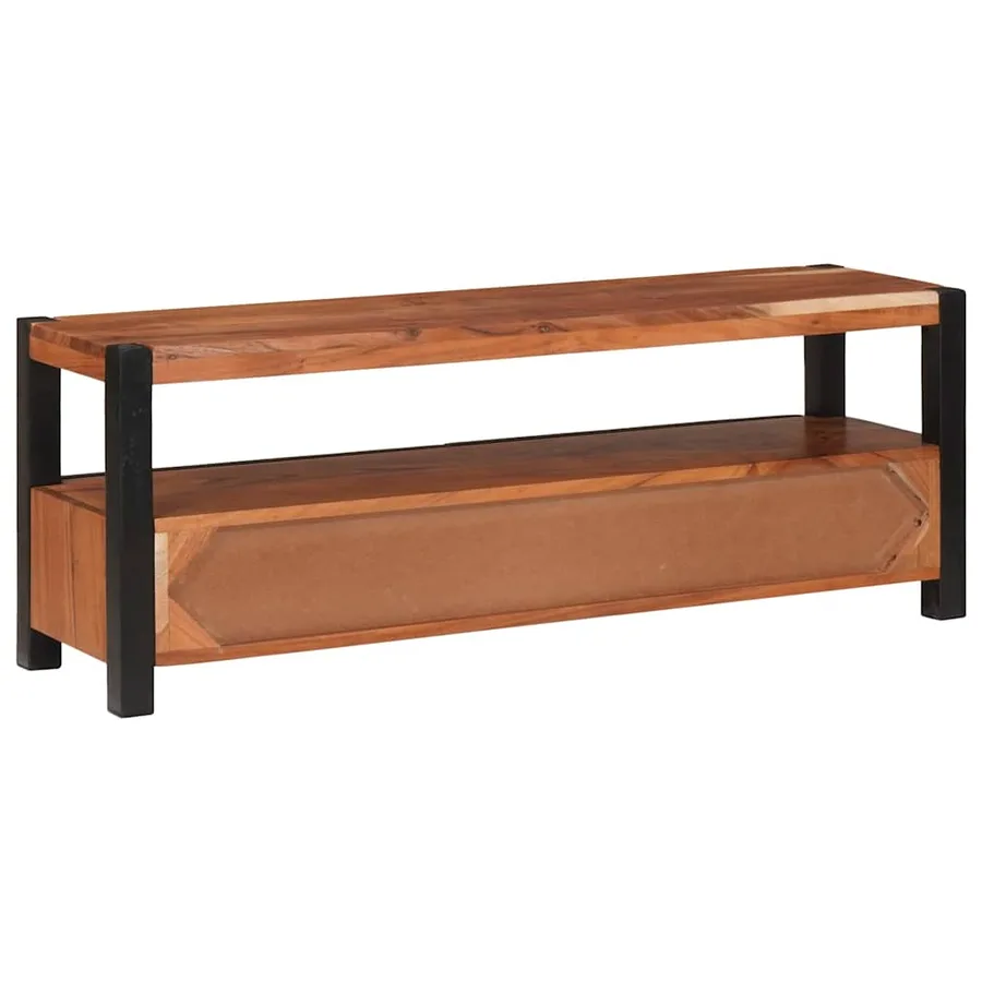 Meuble multimédia Marron 110 x 30 x 40 cm Bois d'Acacia Massif - 7