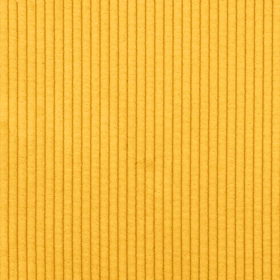 Chaise longue avec coussin jaune clair tissu en velours côtelé - 8