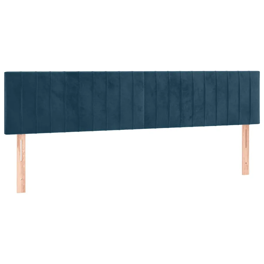 Tête de lit à LED Bleu foncé 200x5x78/88 cm Velours - 4