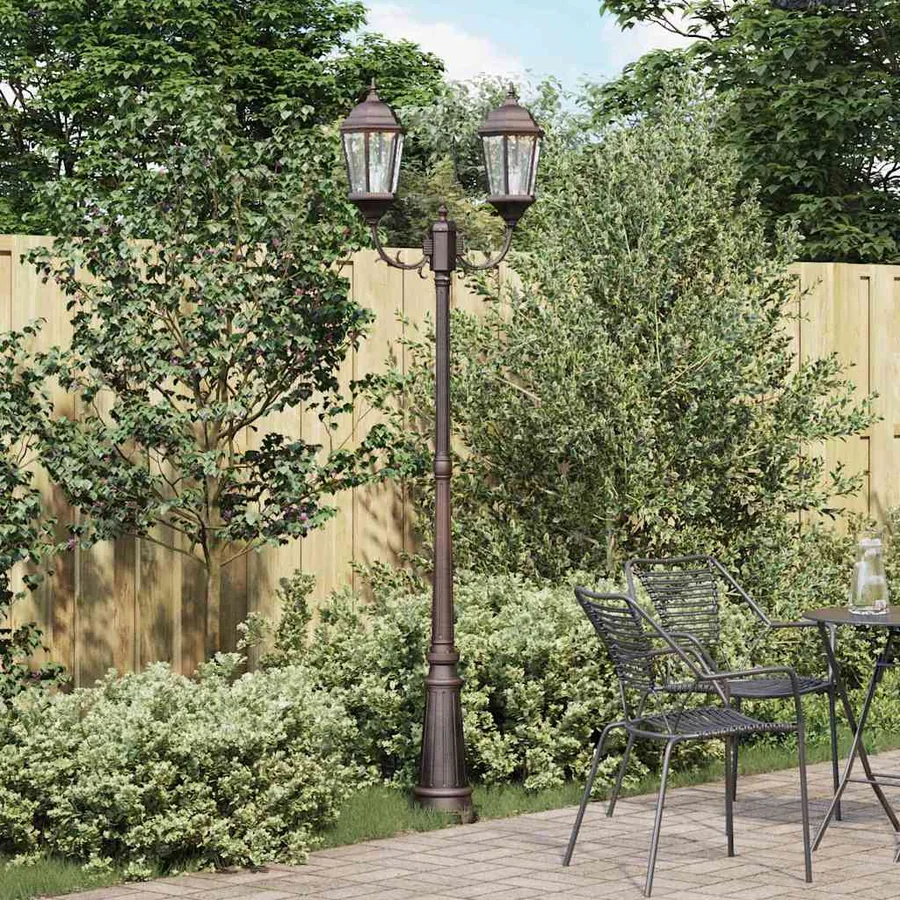 Lumière de jardin Bronze 68 x 20 x 235 cm Aluminium et verre