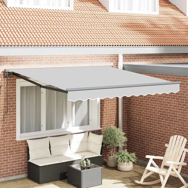 Cadre d'auvent Réglable Anthracite 3 x 2,5 m Acier