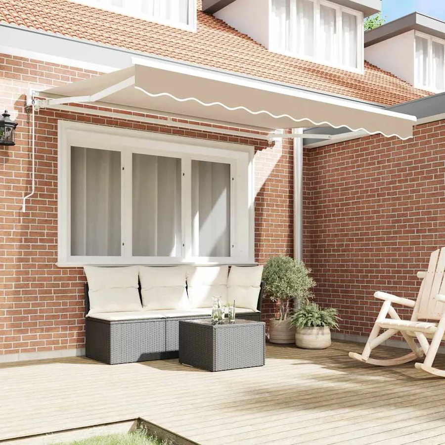 Cadre d'auvent Beige 300 x 200 cm Polyester avec revêtement PU - 3
