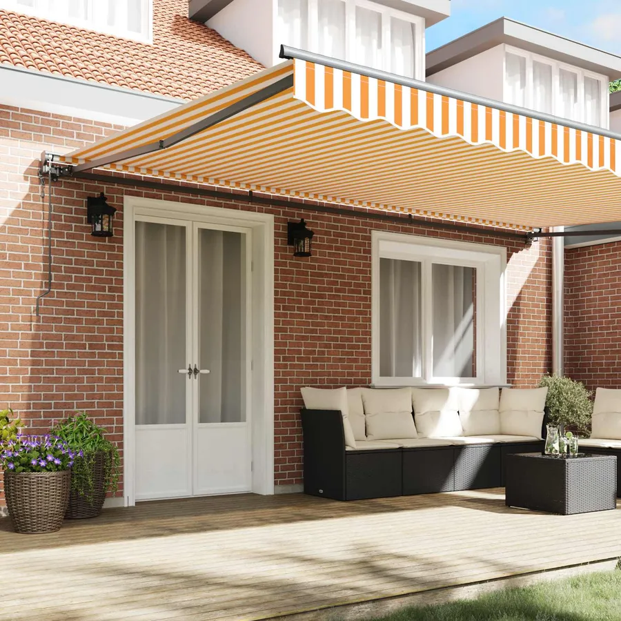 Cadre d'auvent Jaune et blanc 500 × 300 cm - 3
