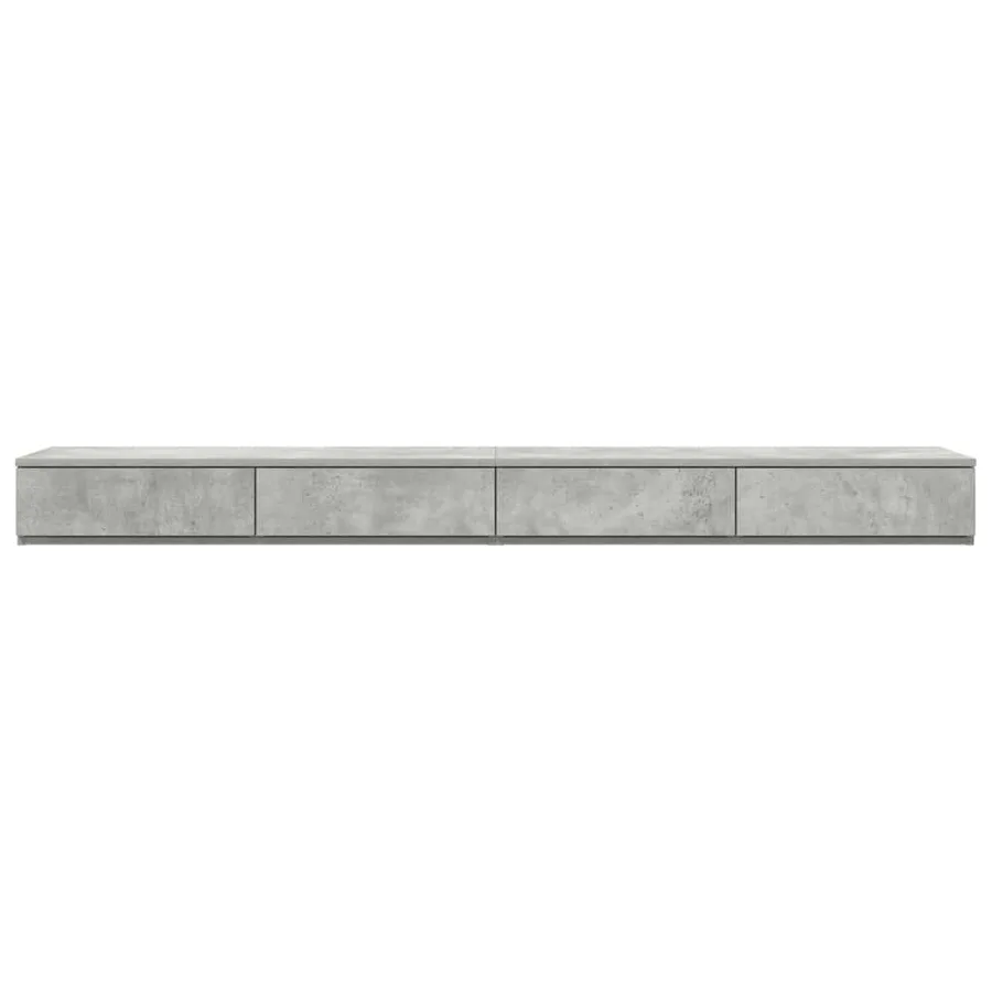 Tiroirs de lit avec tiroir Gris béton 180 x 36,5 x 16,5 cm - 6