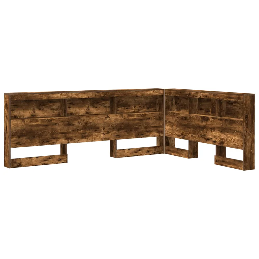 Tête de lit de rangement Chêne fumé 160 cm Bois d'ingénierie - 2