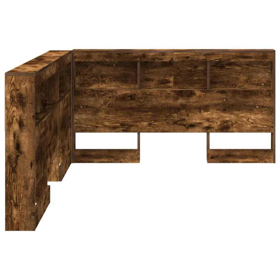 Tête de lit de rangement Chêne fumé 160 cm Bois d'ingénierie - 7