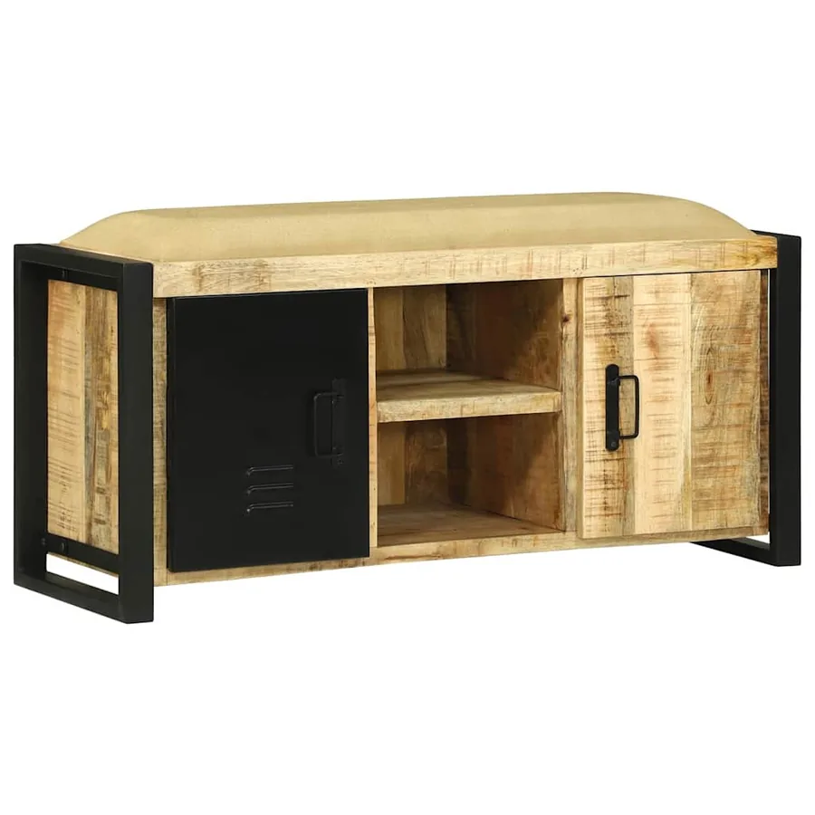 Cabinet Banc Marron 100 x 35 x 50 cm Bois de manguier massif