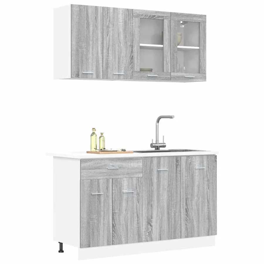 Unité de cuisine Lyon 4 pcs Sonoma gris Bois d'ingénierie - 3