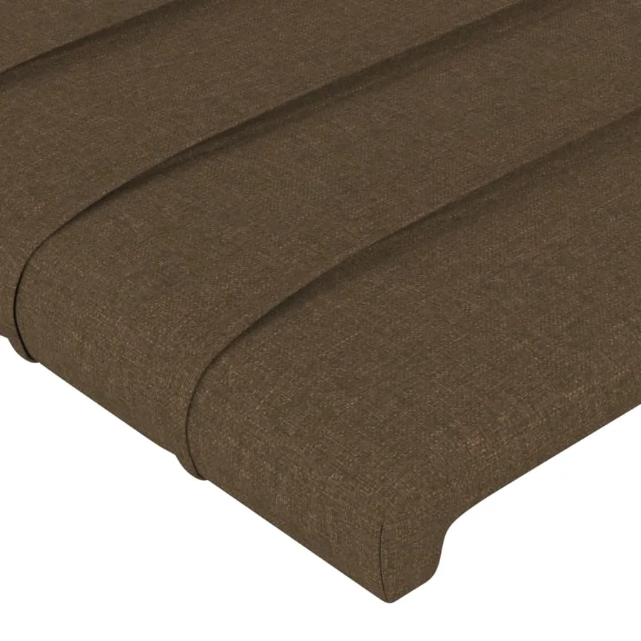 Tête de lit à LED Marron Foncé 90x5x78/88 cm Tissu - 5