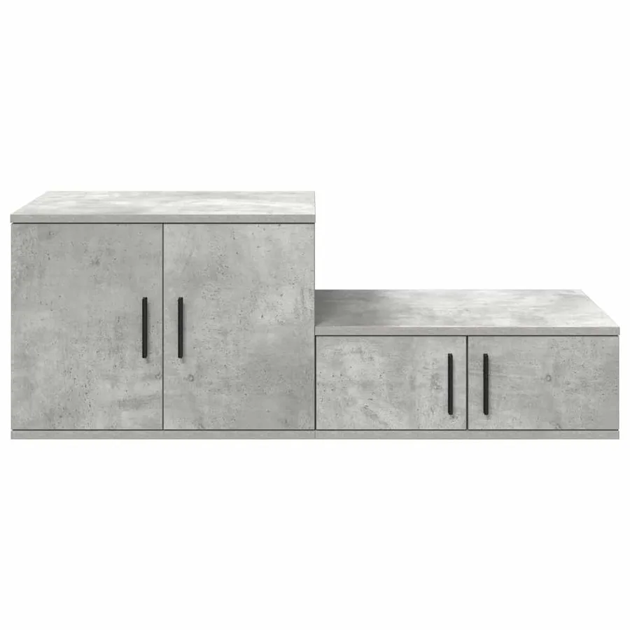 Armoire de rangement 2 pcs Gris béton 103 x 41 x 40 cm - 7