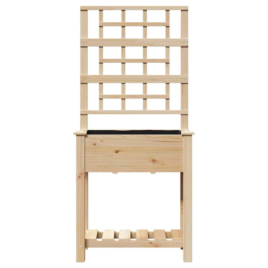 Cache-pot de jardin Beige 71 x 38 x 152 cm Bois de Sapin Massif - 5