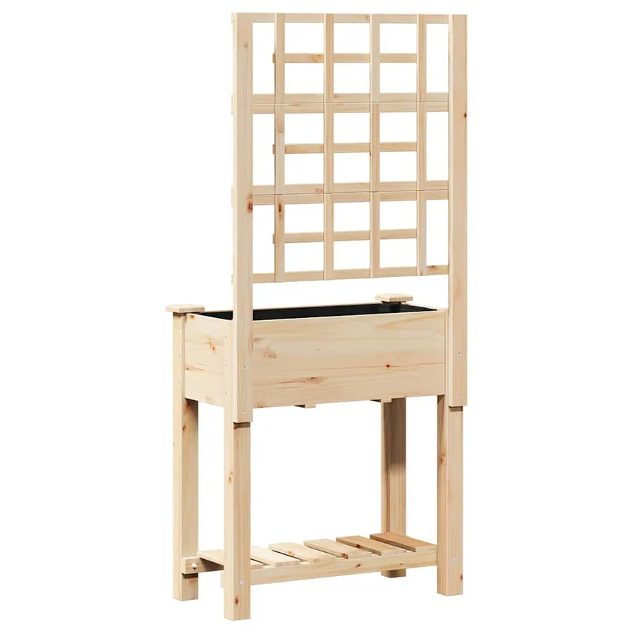Cache-pot de jardin Beige 71 x 38 x 152 cm Bois de Sapin Massif - 7