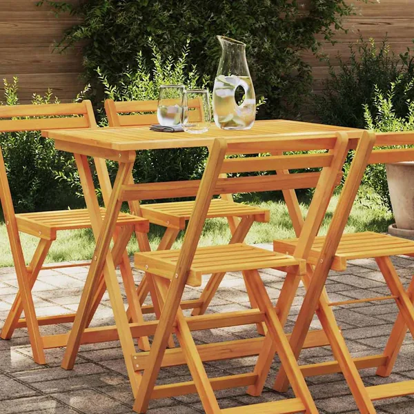 Table de Jardin Marron 90 x 55 x 75 cm Bois d'Acacia Massif