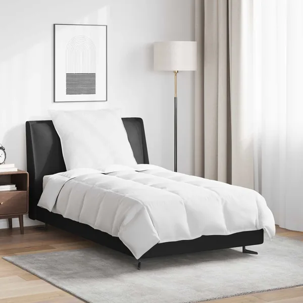 Duvet d'hiver avec oreiller 2 pcs Blanc Plume de canard