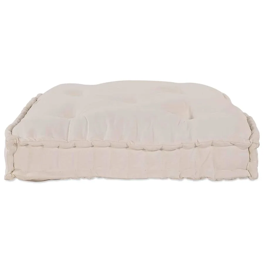 Coussin de canapé sur palette Crème 120 x 80 x 12 cm Tissu - 5