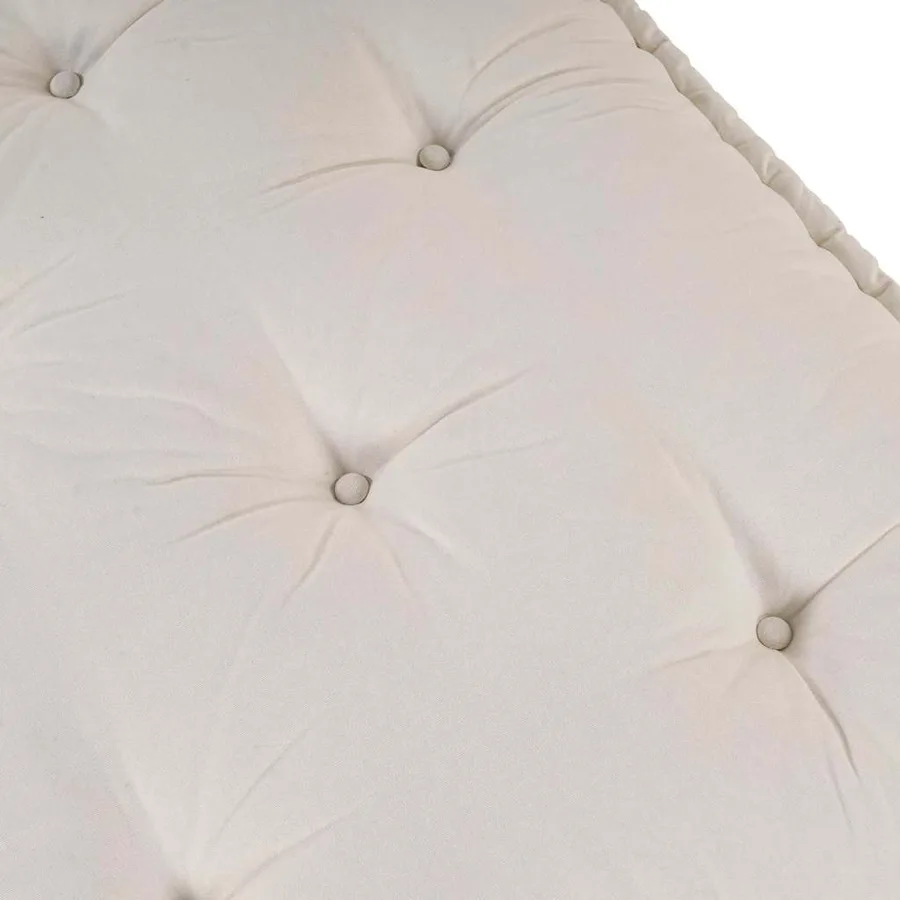 Coussin de canapé sur palette Crème 120 x 80 x 12 cm Tissu - 7