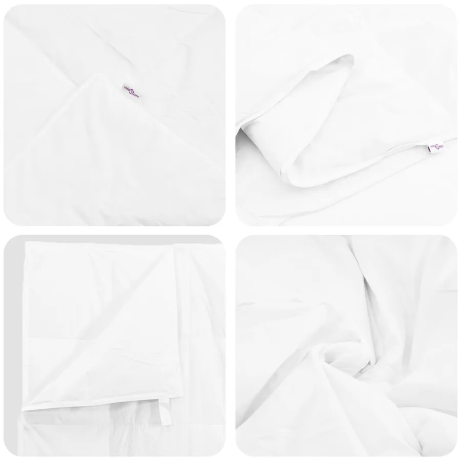 Duvet d'été simple avec oreiller 2 pcs Blanc Plume de canard - 6