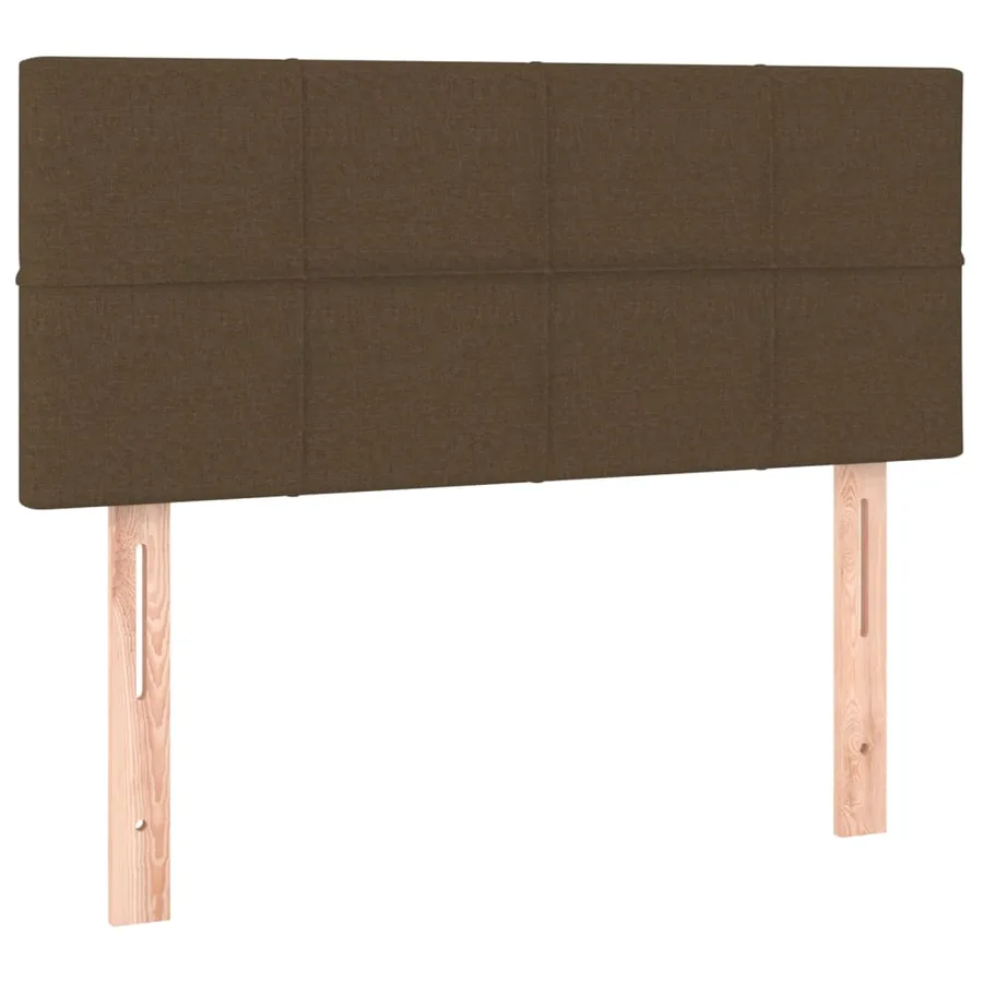 Tête de lit à LED Marron Foncé 100x5x78/88 cm Tissu - 4