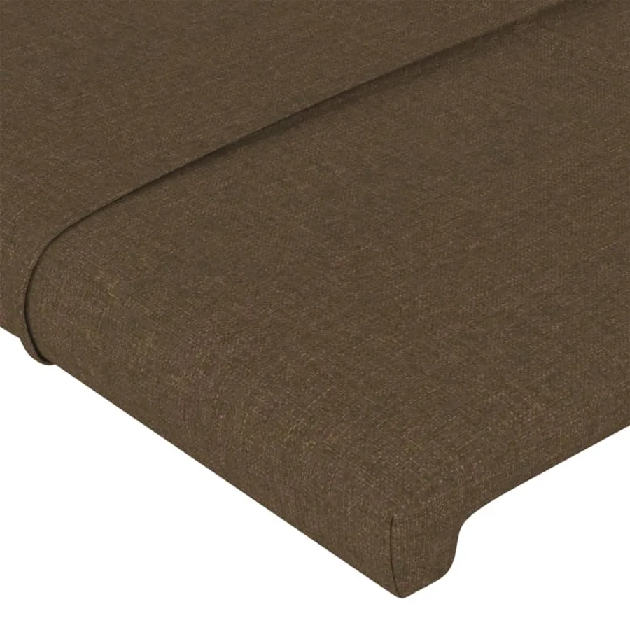 Tête de lit à LED Marron Foncé 100x5x78/88 cm Tissu - 5