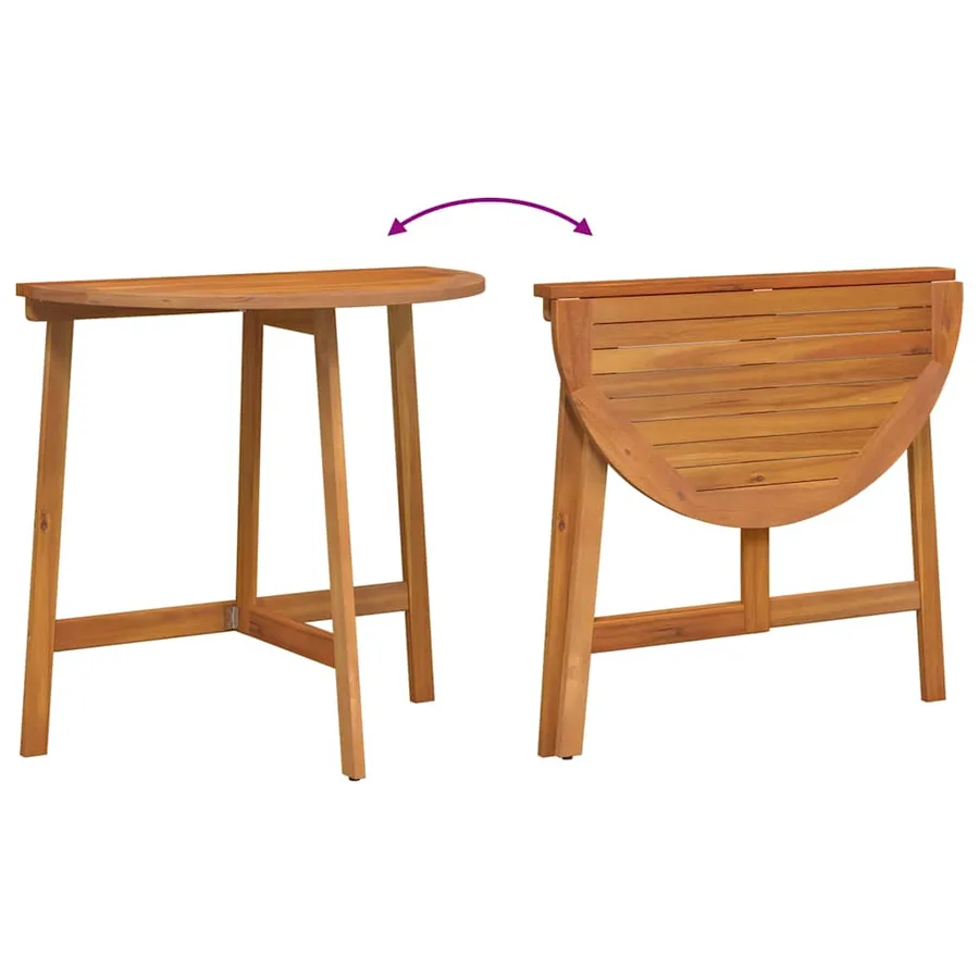 Ensemble bistrot 3 pcs Huile Naturelle Bois d'Acacia Massif - 10