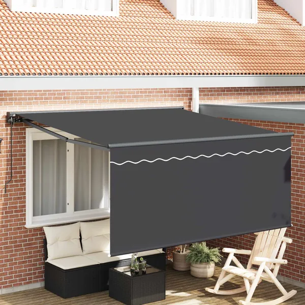 Auvent Rétractable Anthracite 350 x 250 cm
