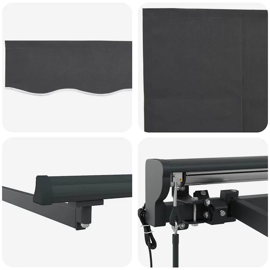 Auvent Rétractable Anthracite 400 × 300 cm - 10