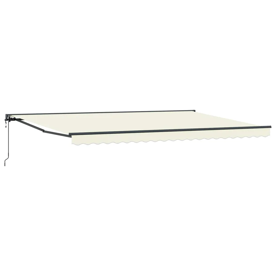 Cadre d'auvent Crème 500 × 300 cm Polyester avec revêtement PU - 2