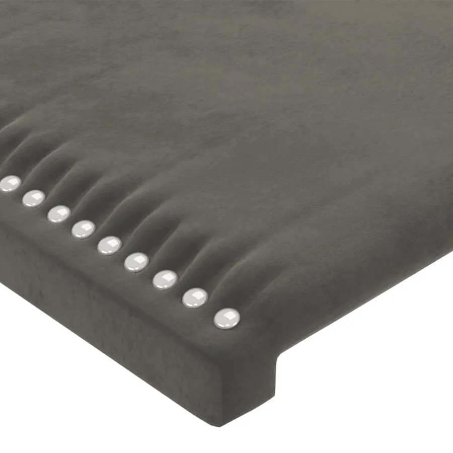 Tête de lit à LED Gris foncé 100x5x78/88 cm Velours - 5