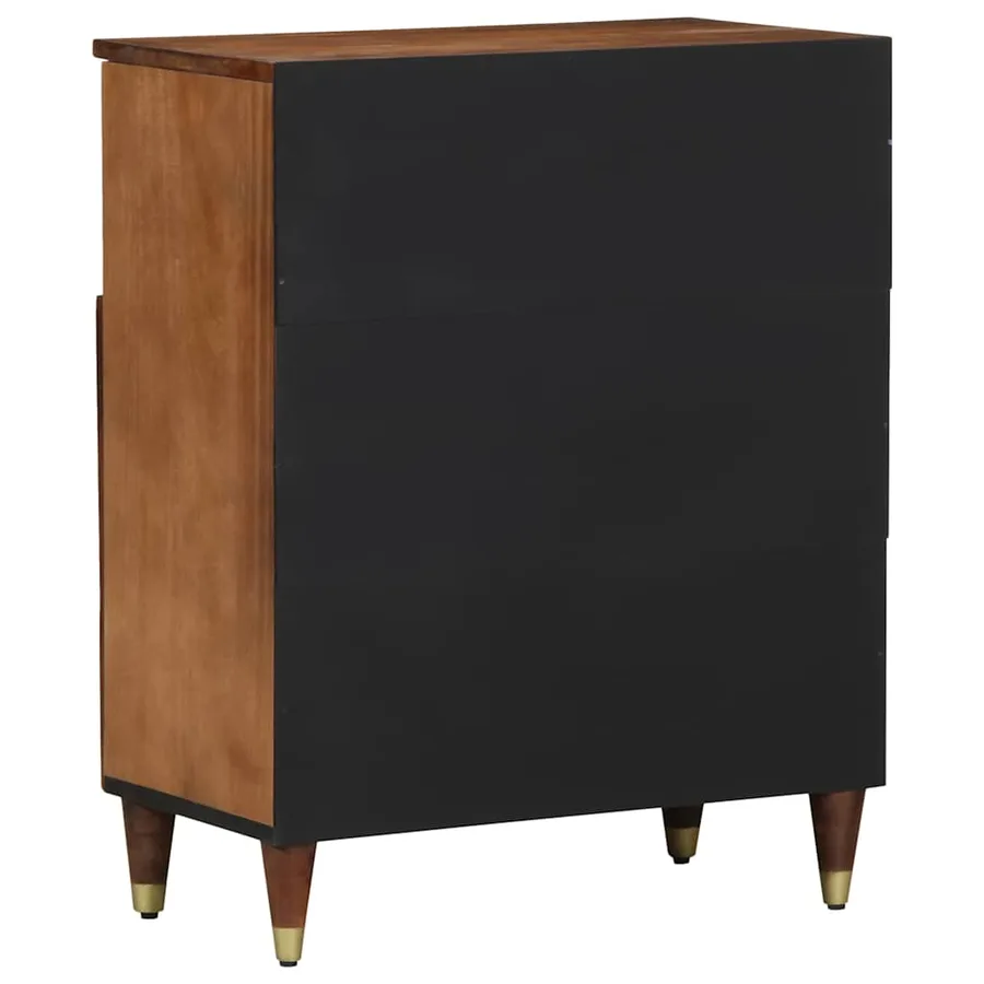 Buffet avec porte Marron 60 x 33 x 75 cm Bois de mangue massif - 5
