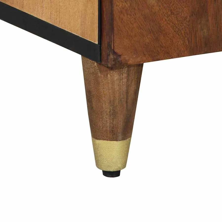 Buffet avec porte Marron 60 x 33 x 75 cm Bois de mangue massif - 8