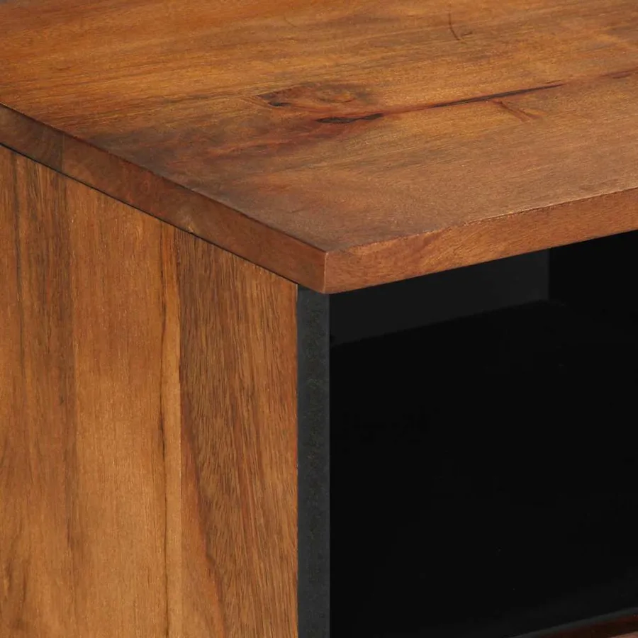 Meuble TV Marron miel 70 x 33 x 46 cm Bois de mangue massif - 6