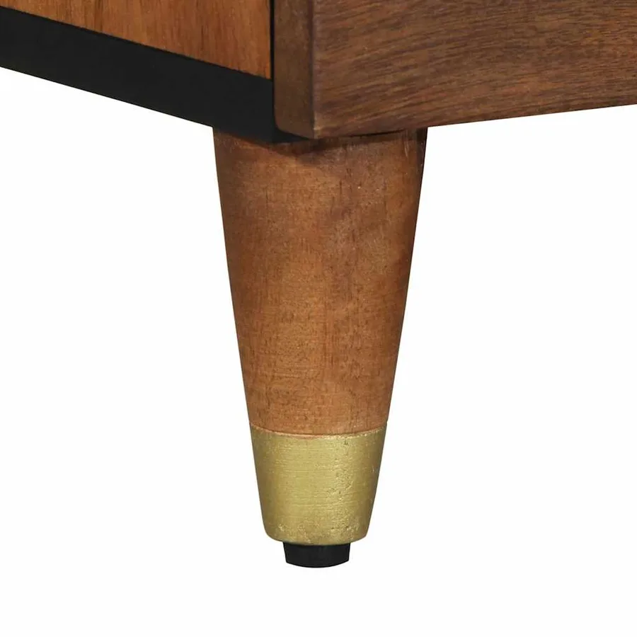 Meuble TV Marron miel 70 x 33 x 46 cm Bois de mangue massif - 8