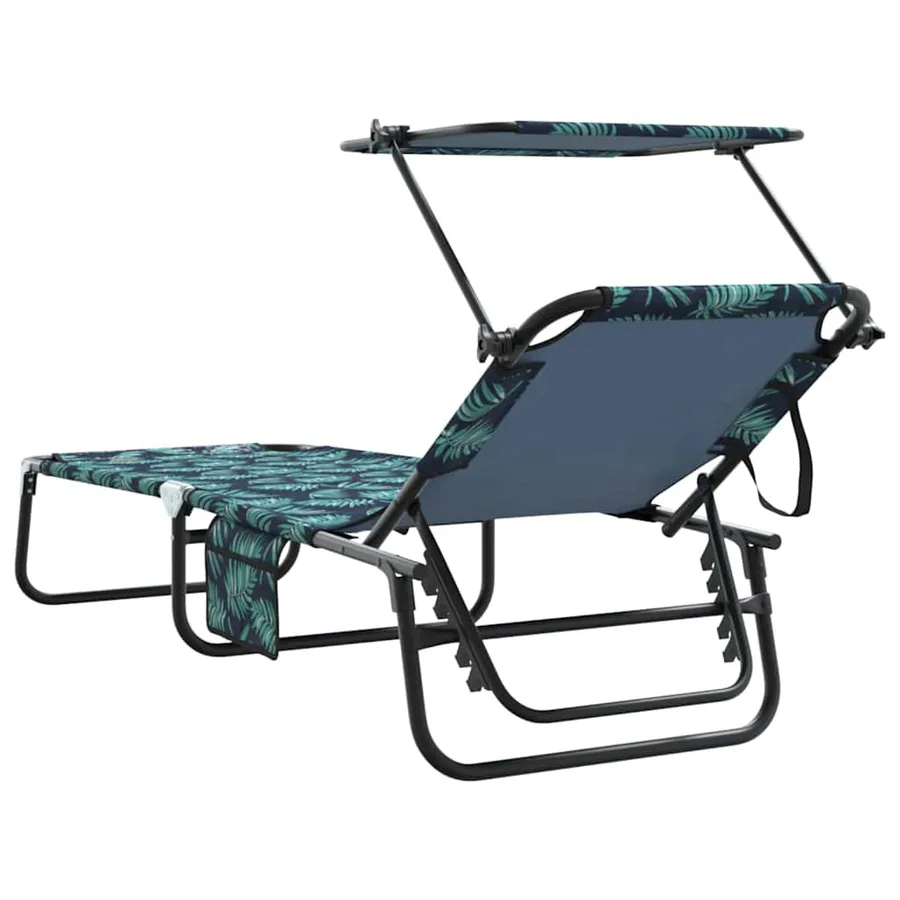 Chaise longue pliante Multicolore 190 x 57 x 81 cm oxford - 6