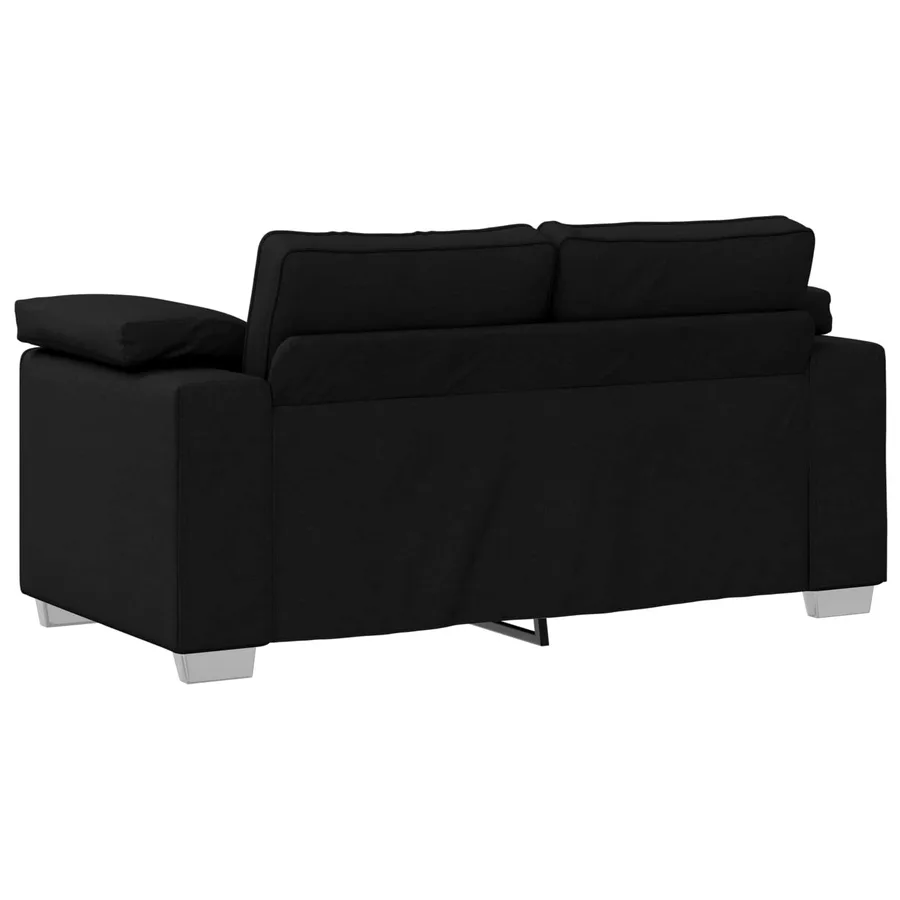 Canapé 2 pcs Noir 219 x 80 x 82 cm tissu - 6