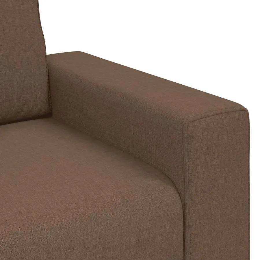 Ensemble de canapé 2 pcs avec coussins en tissu marron - 8